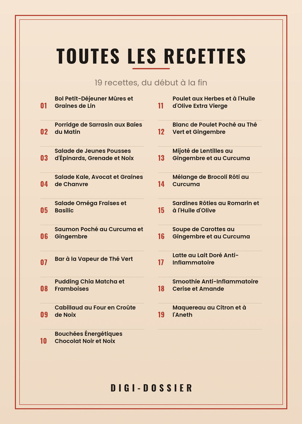 Toutes les recettes de ce livre