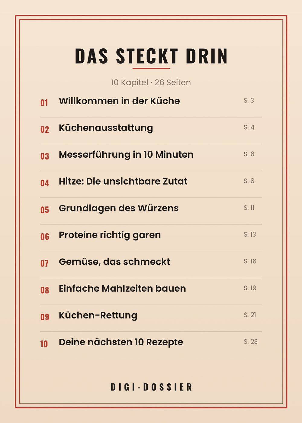 Das steckt drin — alle Kapitel