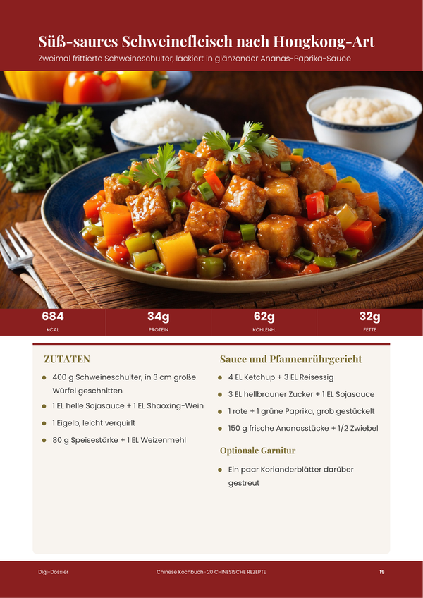 Beispiel-Rezeptseite — Chinesisches Kochbuch