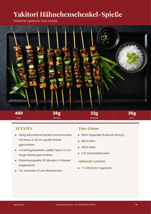 Beispiel-Rezeptseite — Japanisch