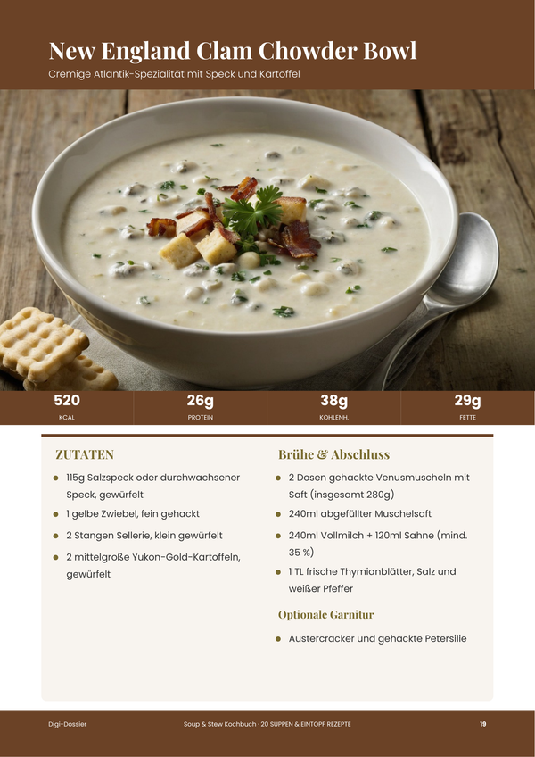 Beispiel-Rezeptseite — Suppen- & Eintopf-Kochbuch
