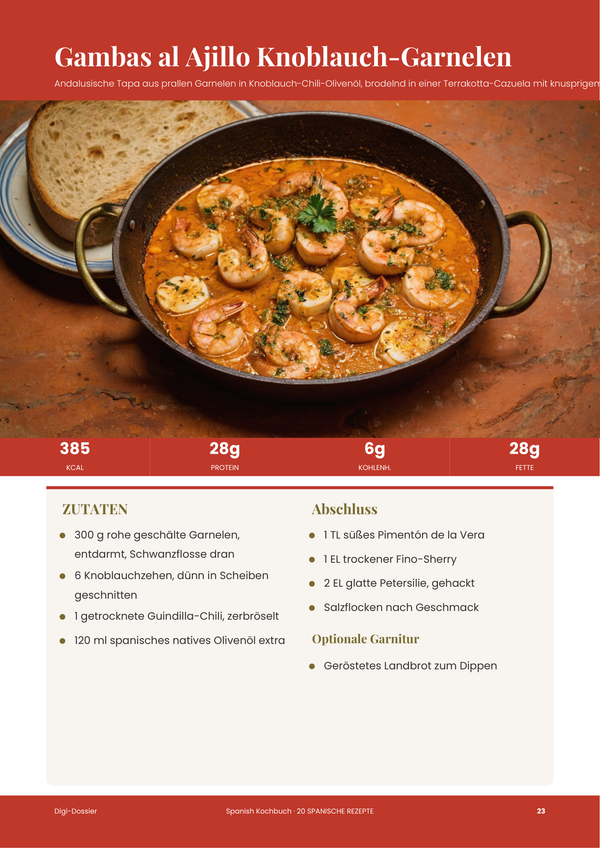 Beispiel-Rezeptseite — Spanisches Kochbuch