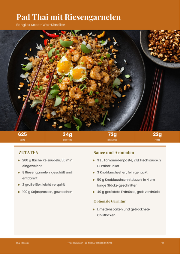 Beispiel-Rezeptseite — Thailändisches Kochbuch