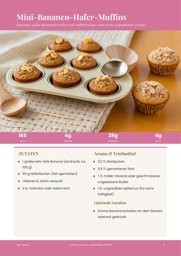 Beispiel-Rezeptseite — Kleinkind-Kochbuch