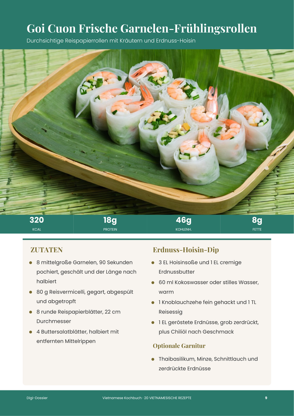 Beispiel-Rezeptseite — Vietnamesisches Kochbuch