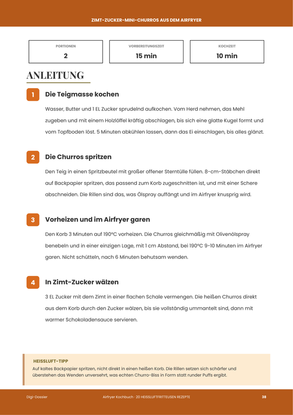 Beispiel-Anleitungsseite — Airfryer-Kochbuch