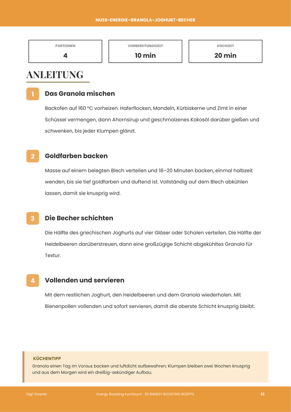 Beispiel-Anleitungsseite — Energie-Kochbuch