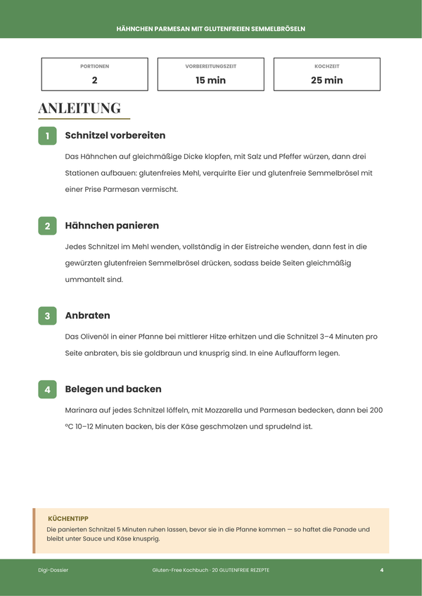 Beispiel-Anleitungsseite — Glutenfreies Kochbuch