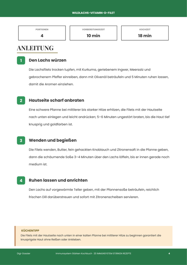 Beispiel-Anleitungsseite — Immunsystem-Boost