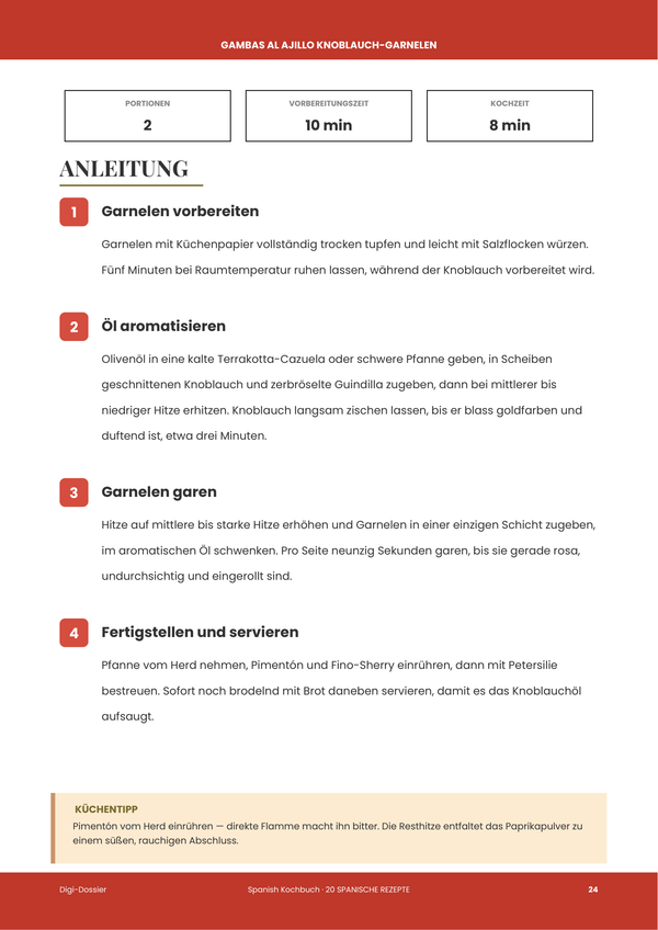 Beispiel-Anleitungsseite — Spanisches Kochbuch