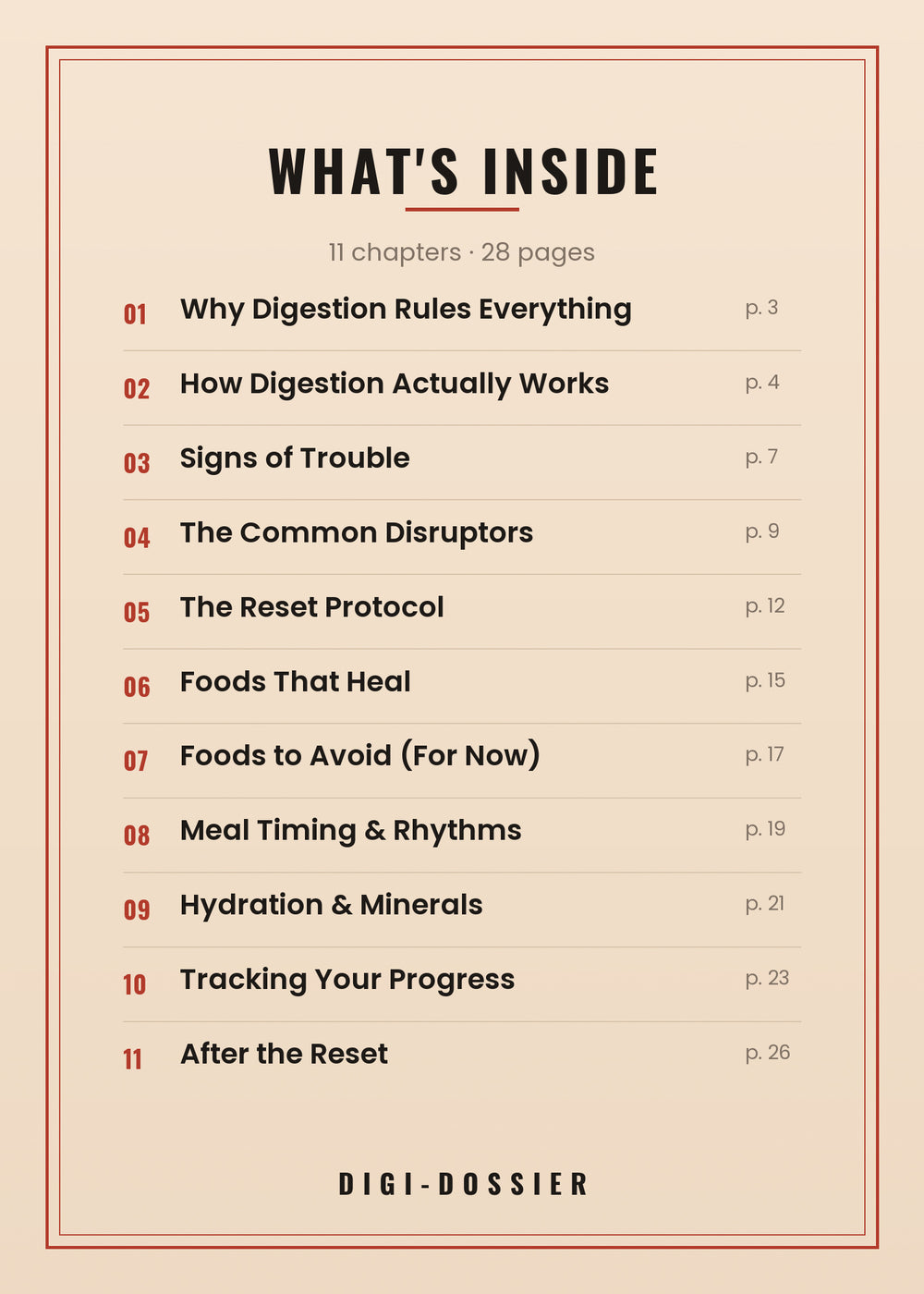 What's inside — every chapter