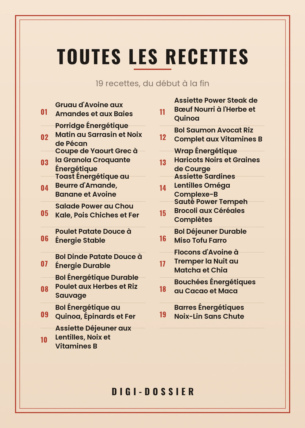 Toutes les recettes de ce livre