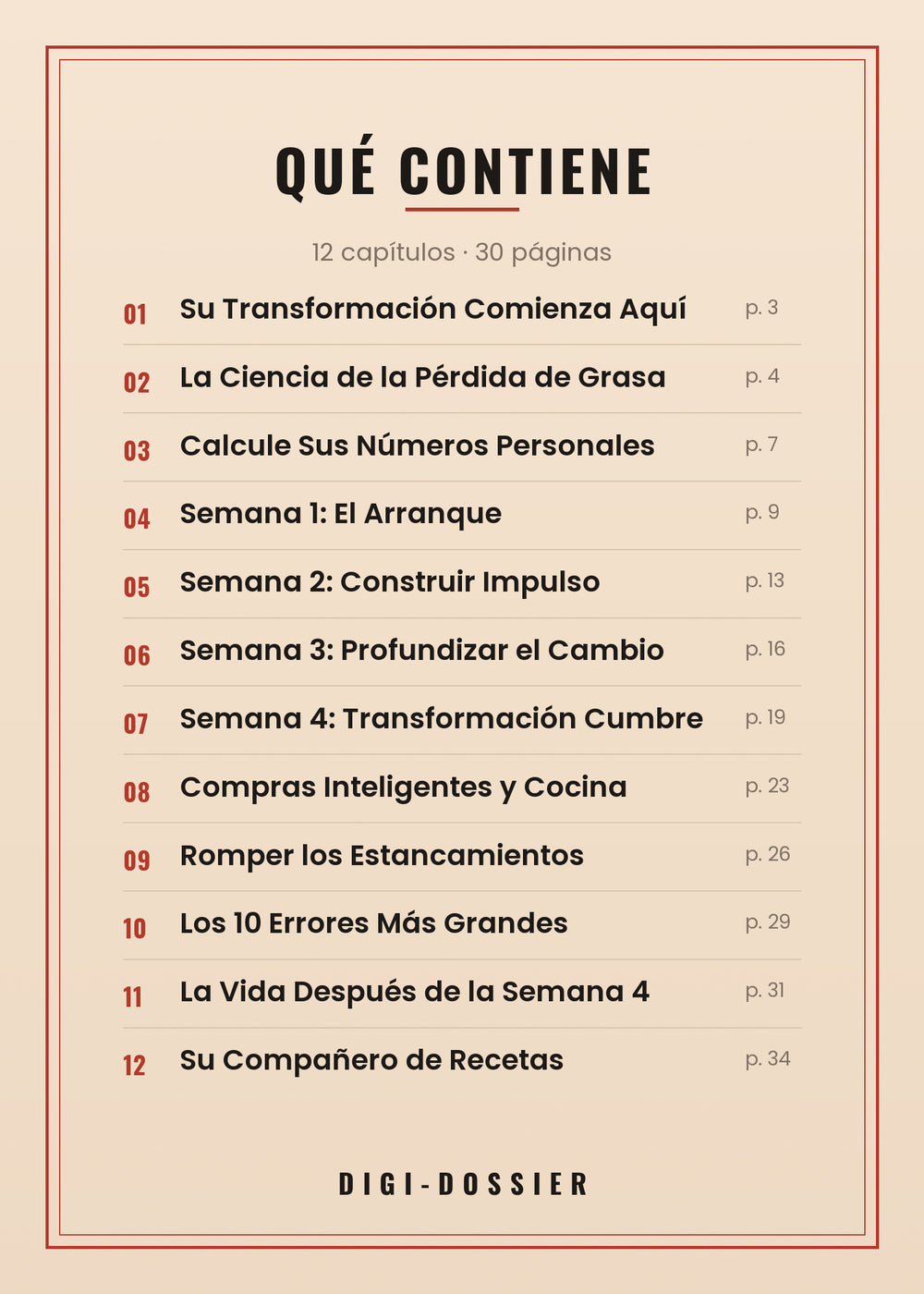Qué contiene — todos los capítulos