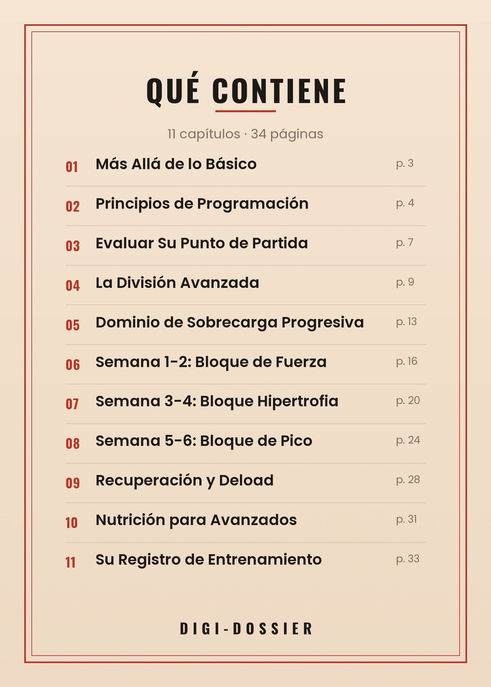 Qué contiene — todos los capítulos