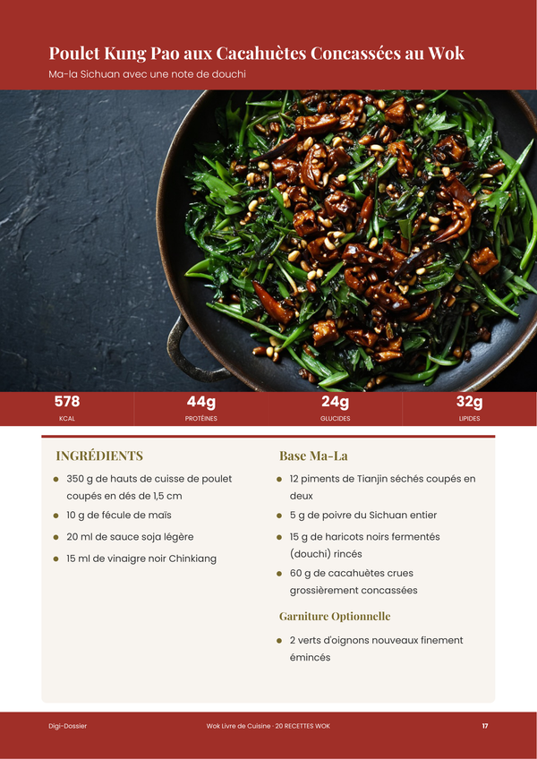 Exemple de page de recette — Livre de Cuisine au Wok