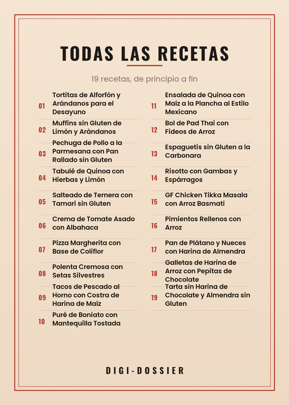 Todas las recetas de este libro
