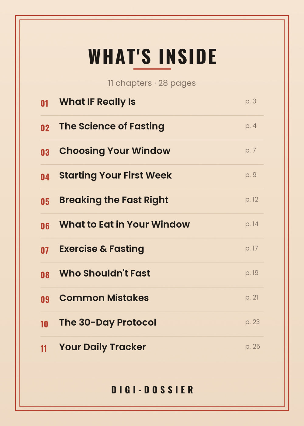 What's inside — every chapter