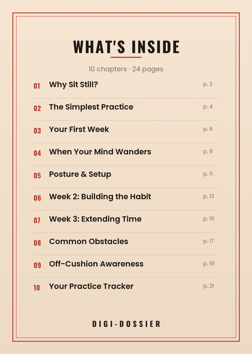 What's inside — every chapter