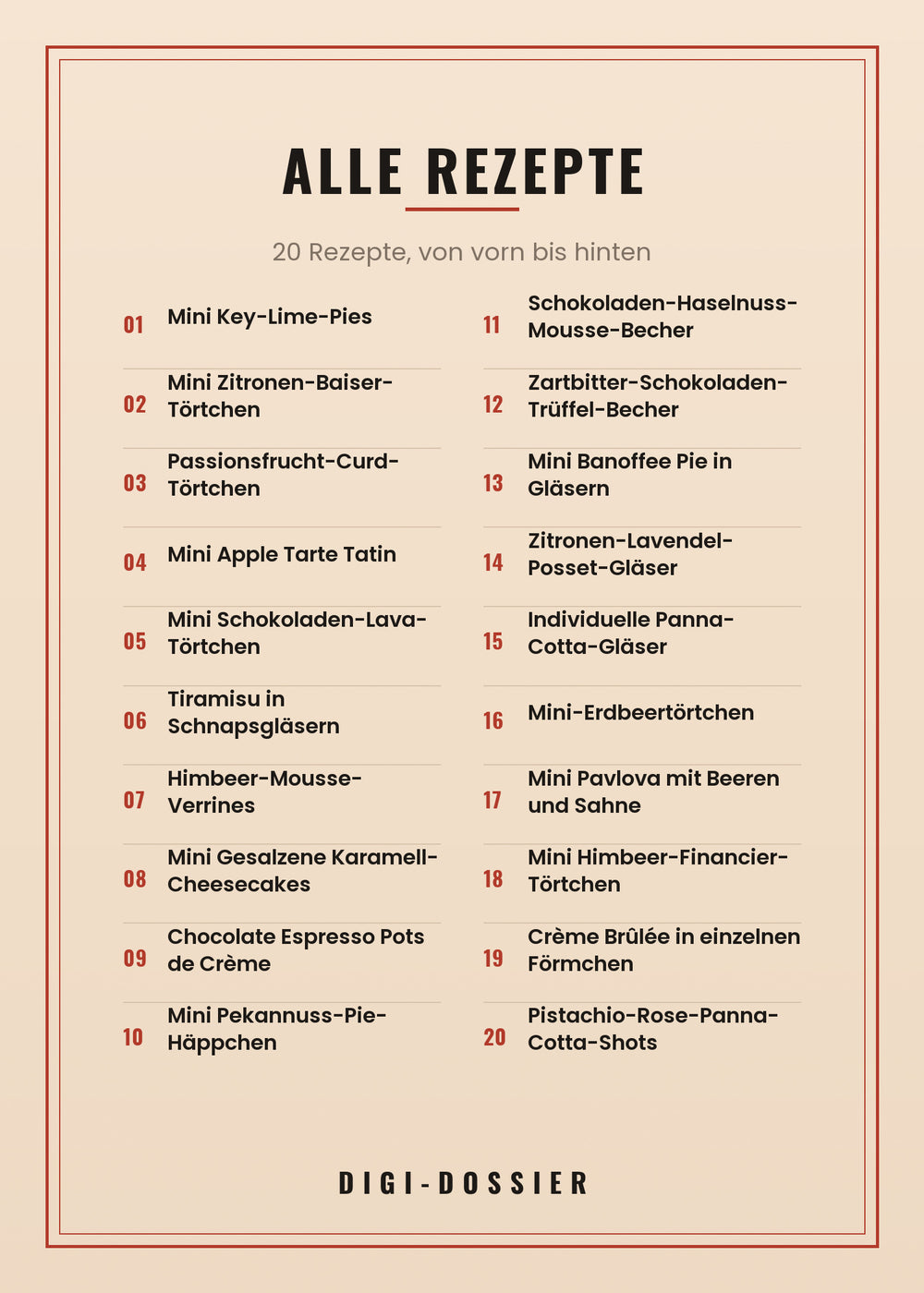 Alle Rezepte in diesem Kochbuch