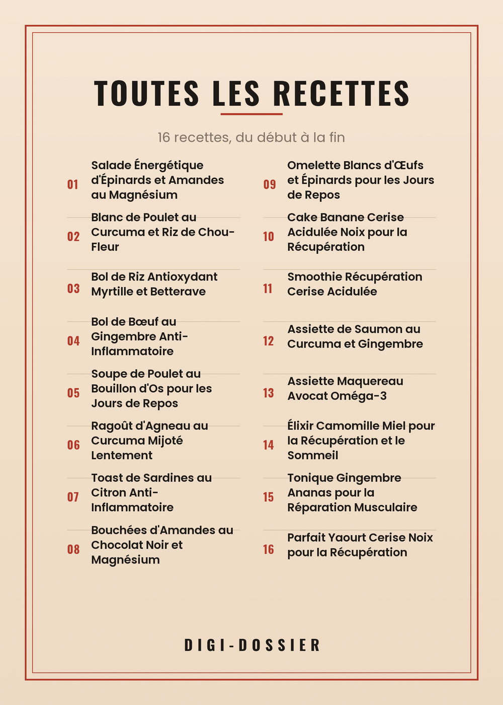 Toutes les recettes de ce livre