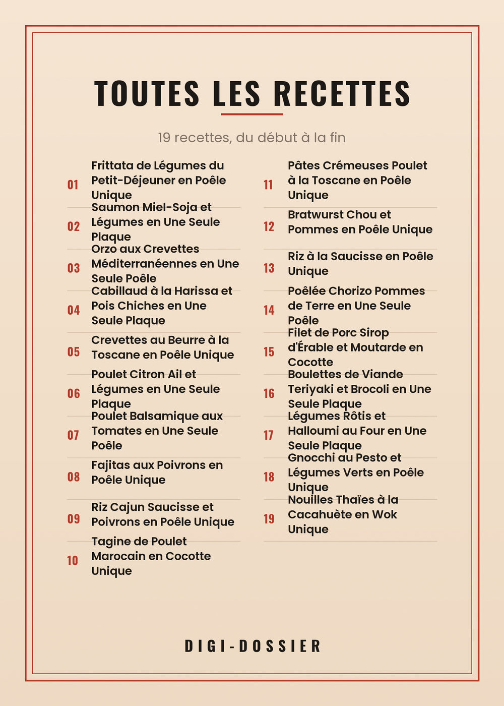 Toutes les recettes de ce livre