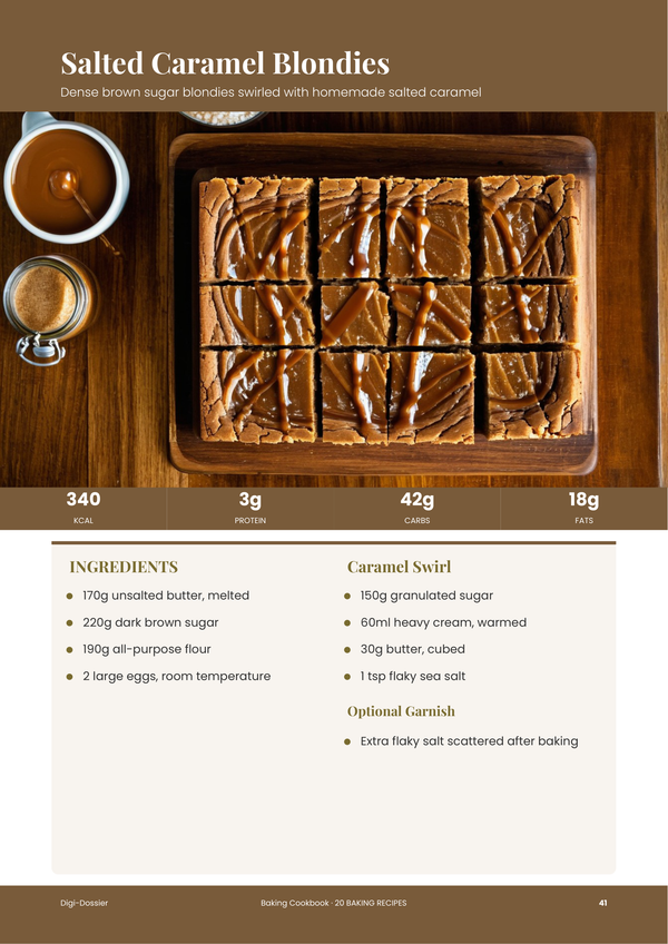 Sample recipe page — Baking Cookbook