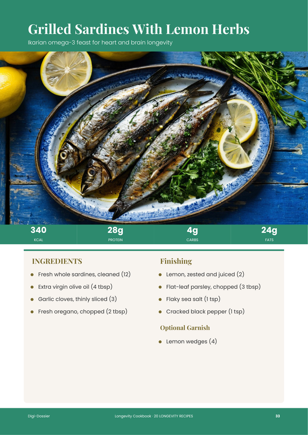 Sample recipe page — Longevity Cookbook