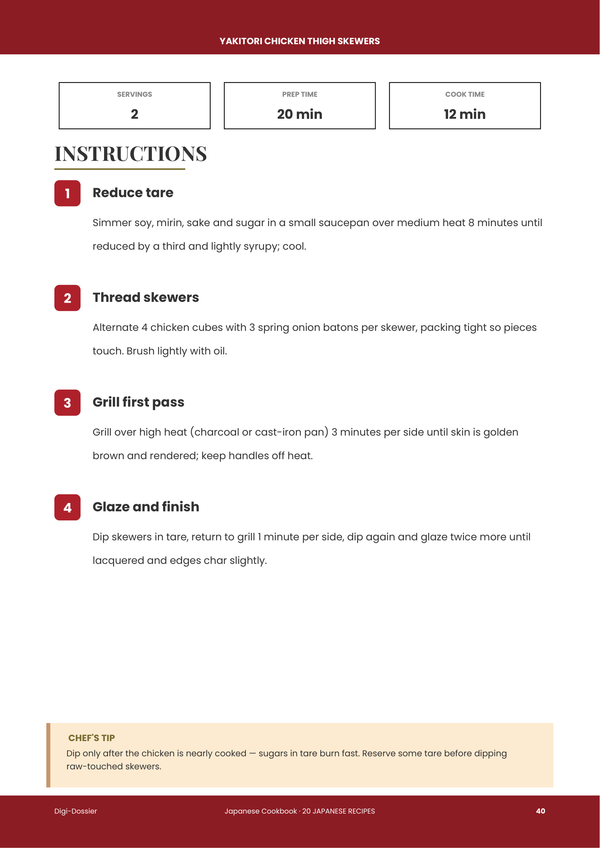 Sample instruction page — Japanese