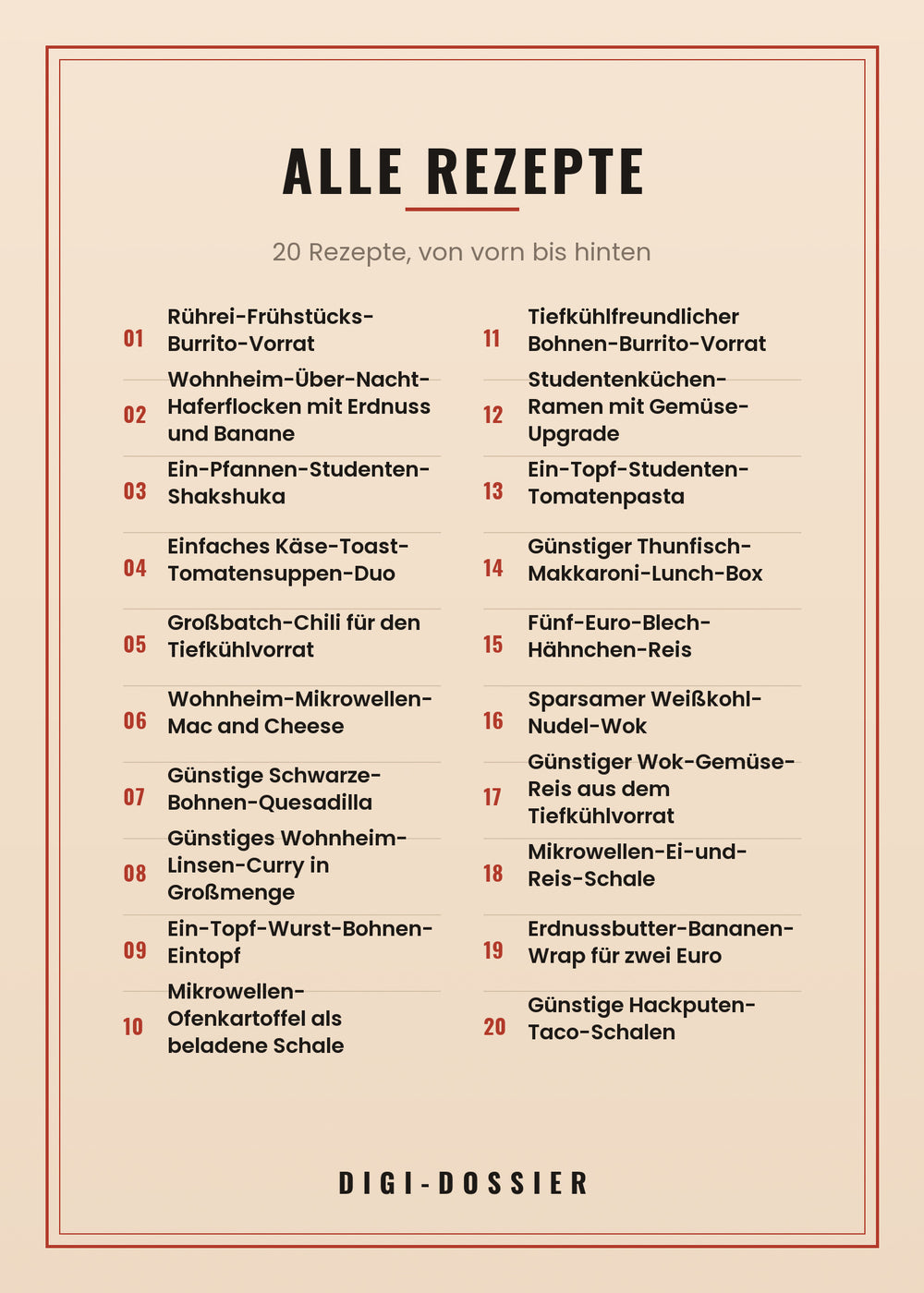 Alle Rezepte in diesem Kochbuch