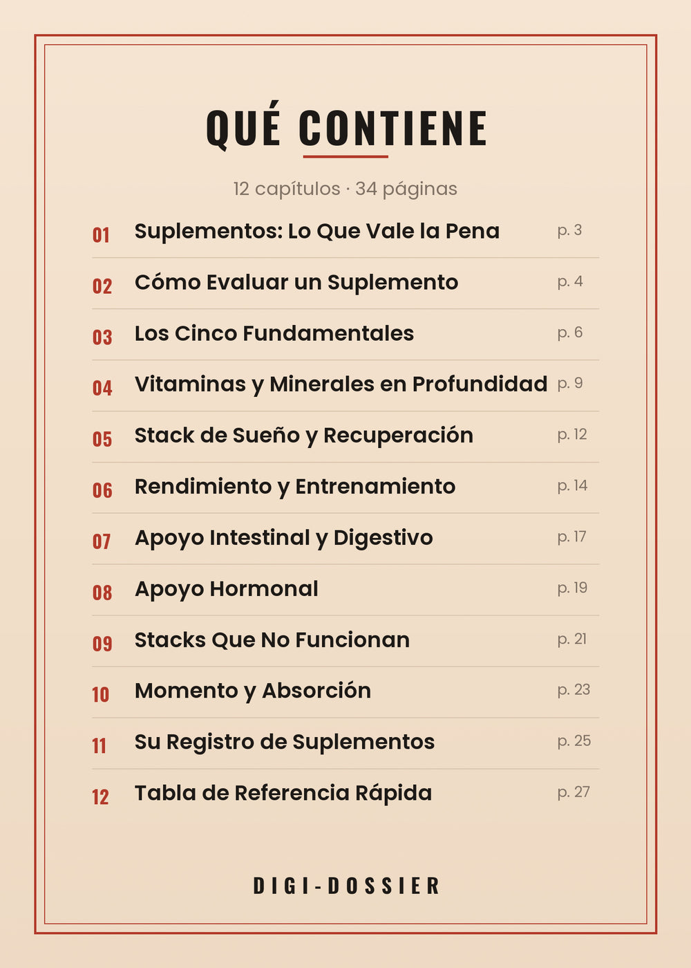 Qué contiene — todos los capítulos