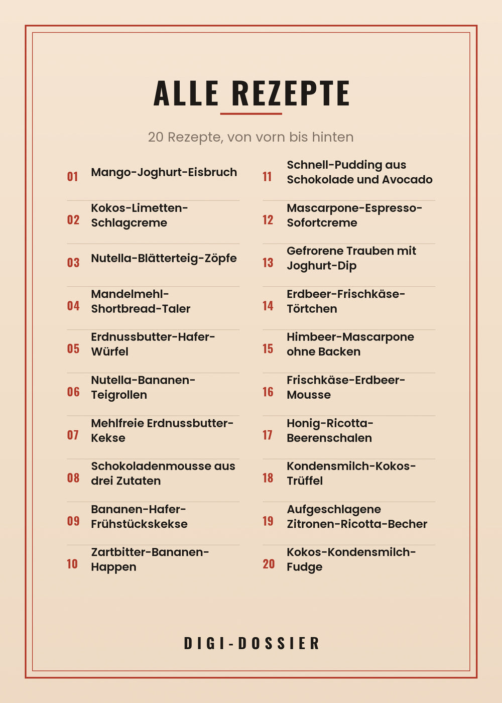 Alle Rezepte in diesem Kochbuch