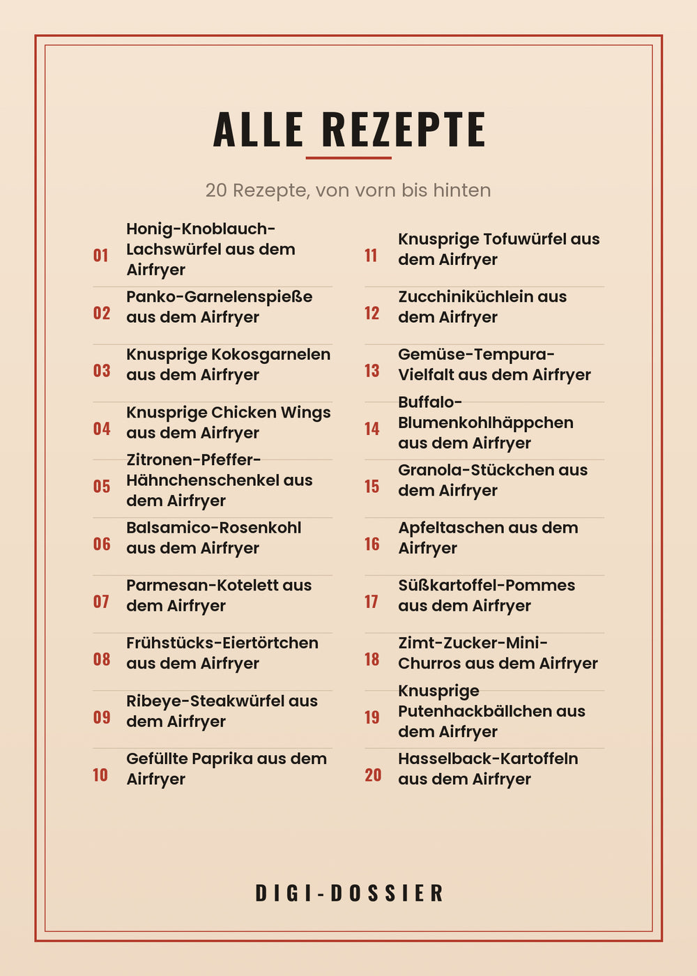 Alle Rezepte in diesem Kochbuch