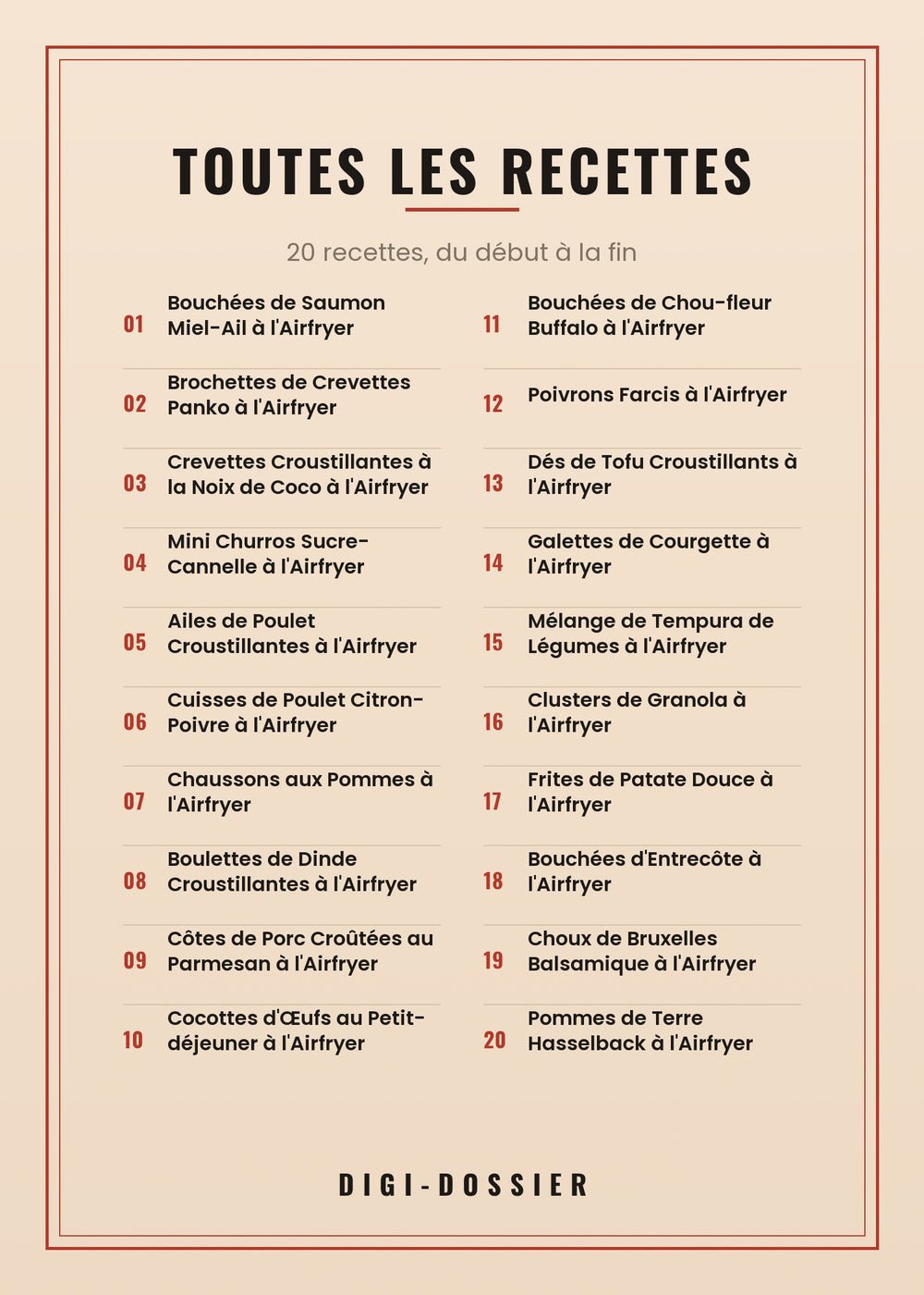 Toutes les recettes de ce livre