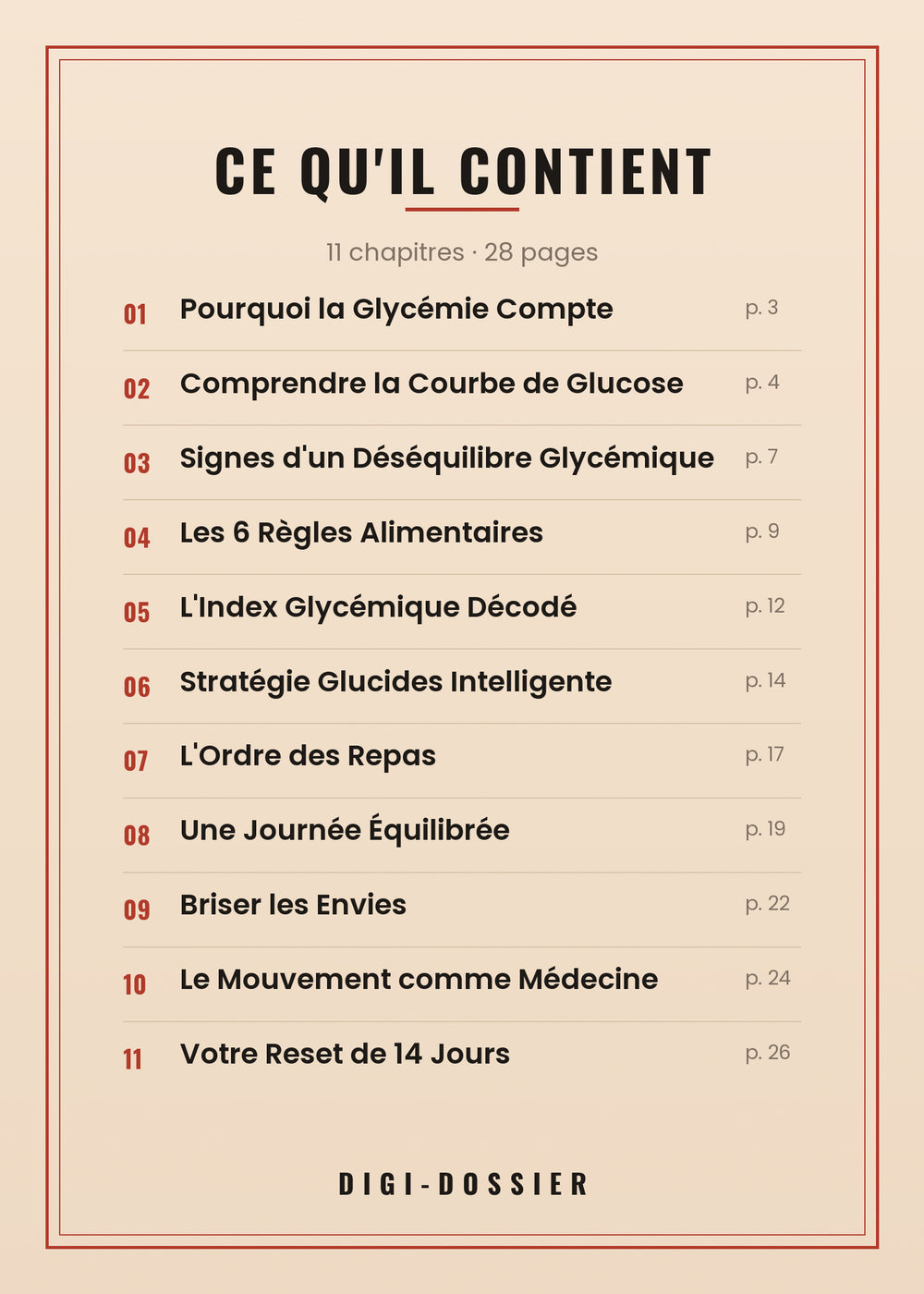 Ce qu'il contient — tous les chapitres