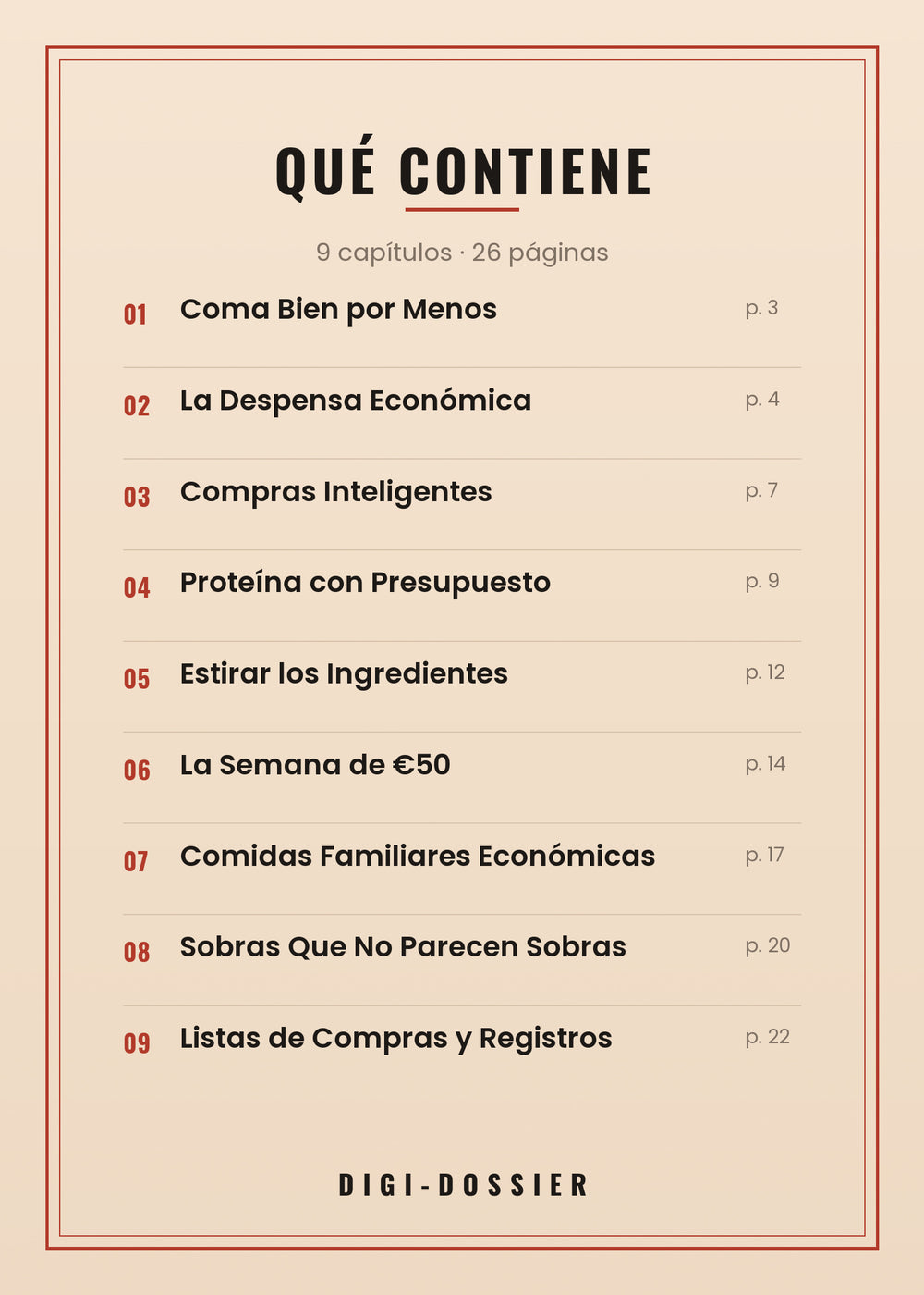 Qué contiene — todos los capítulos