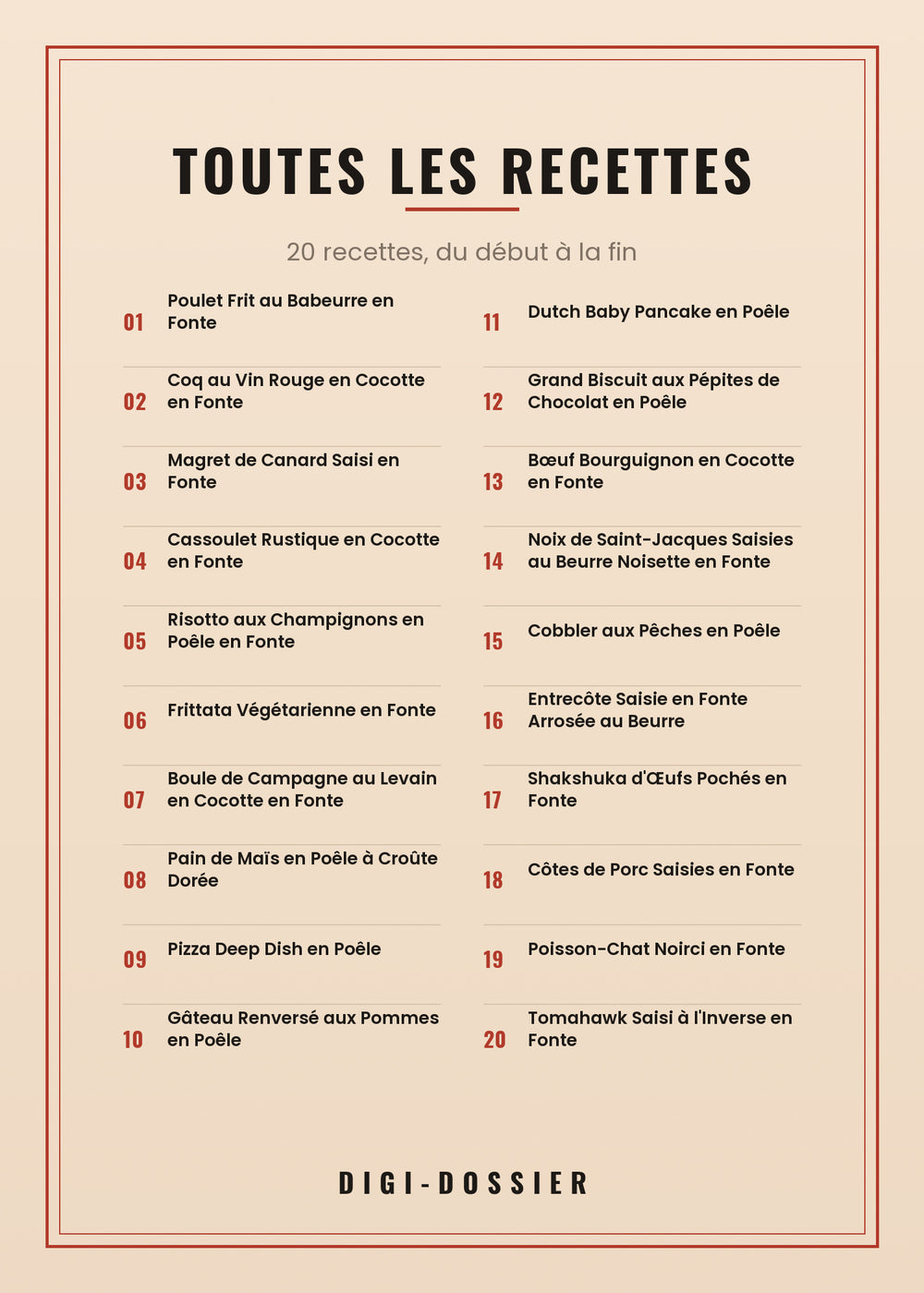 Toutes les recettes de ce livre