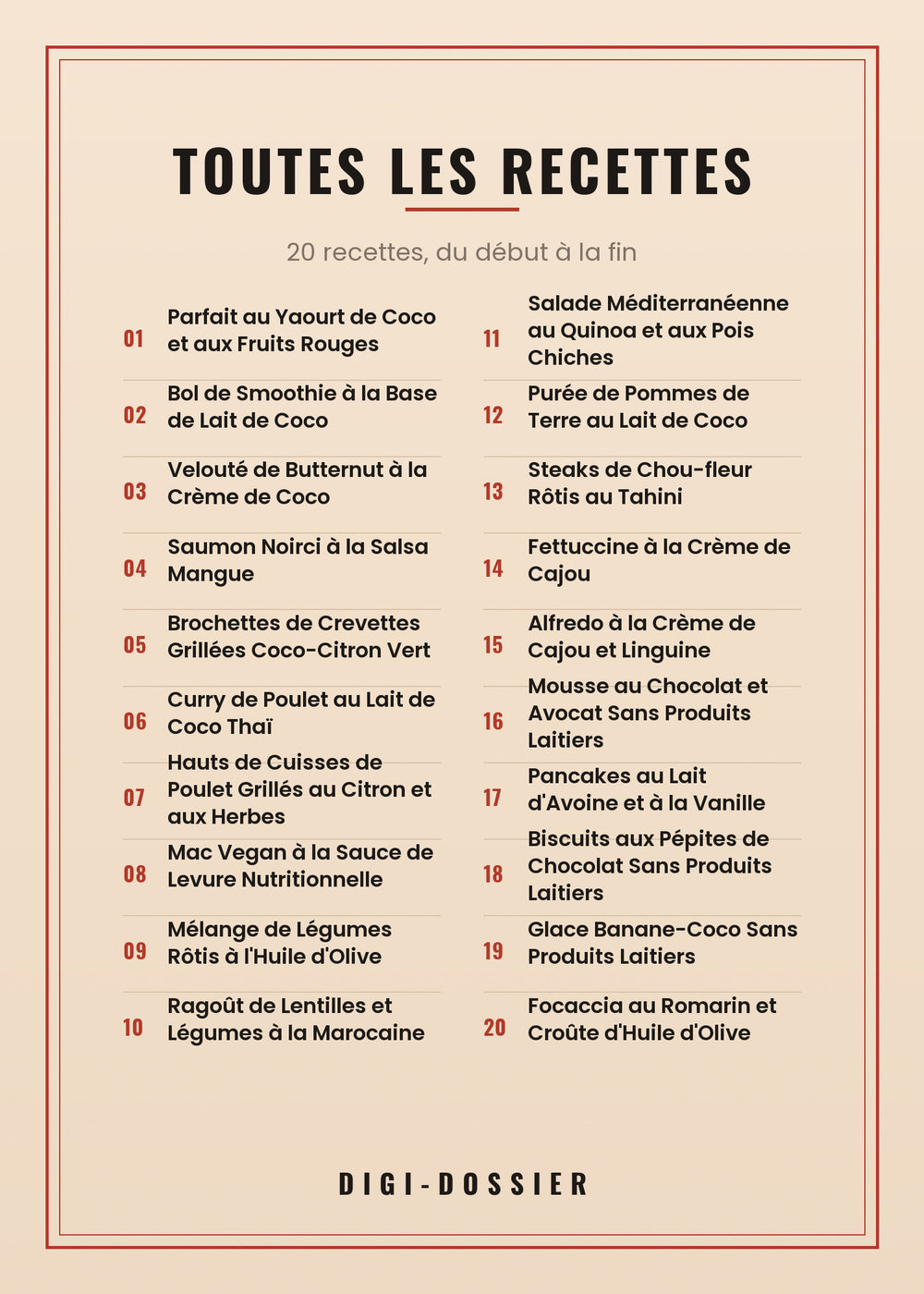 Toutes les recettes de ce livre