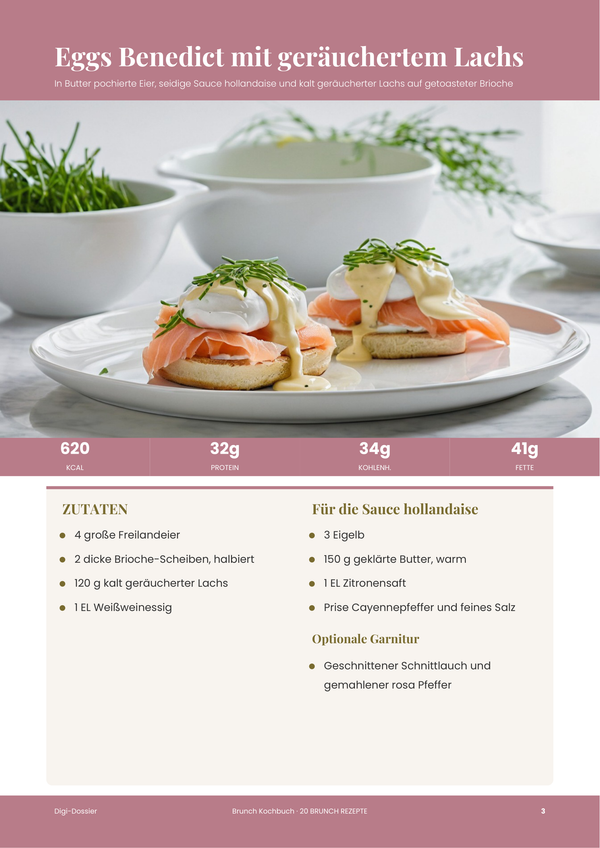 Beispiel-Rezeptseite &mdash; Brunch-Kochbuch