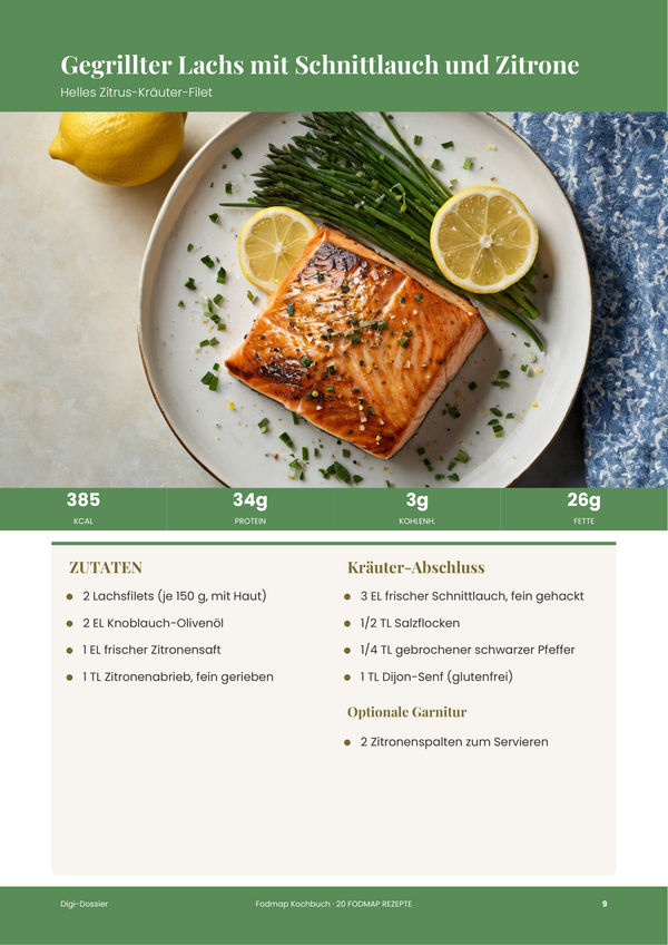 Beispiel-Rezeptseite &mdash; FODMAP-Kochbuch