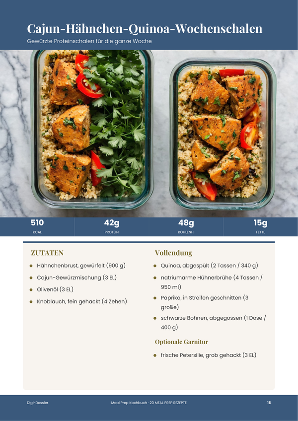 Beispiel-Rezeptseite &mdash; Meal Prep