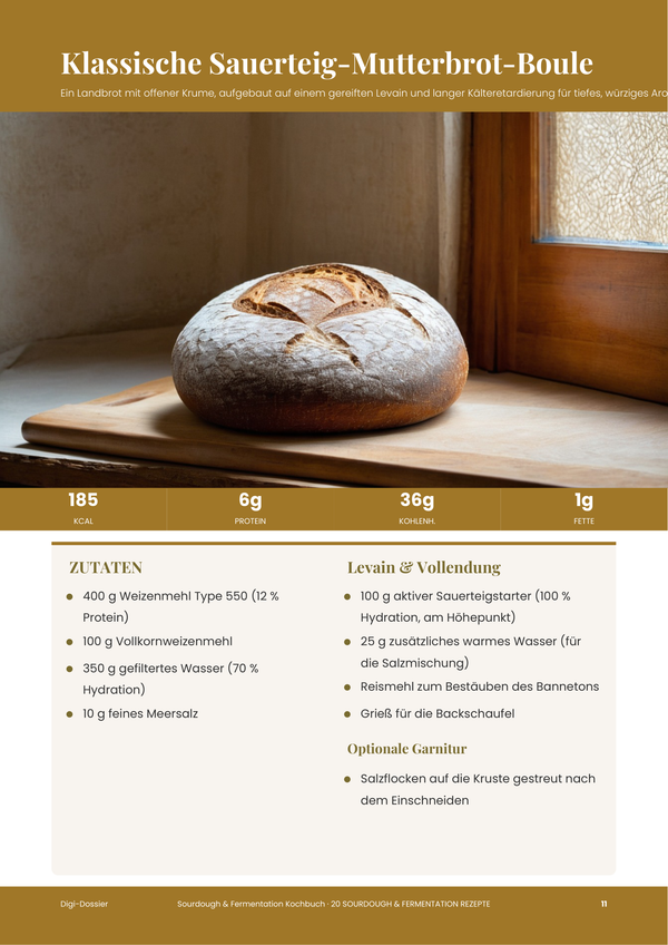 Beispiel-Rezeptseite &mdash; Sauerteig- & Fermentations-Kochbuch