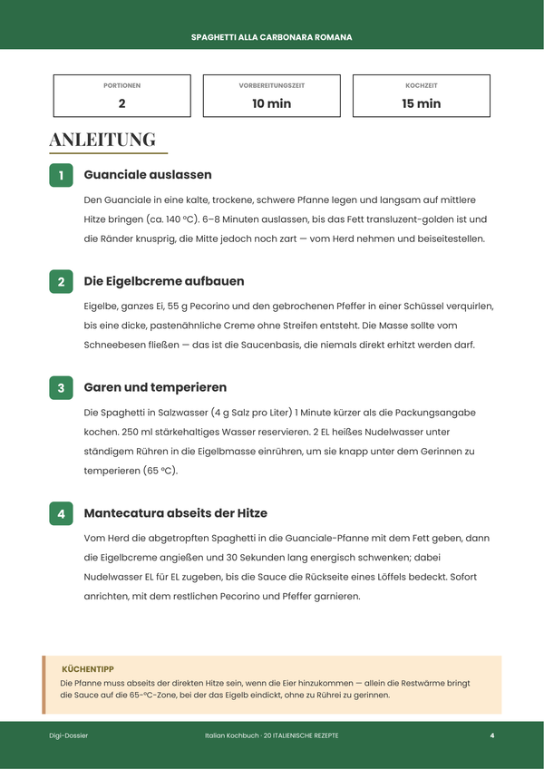 Beispiel-Anleitungsseite &mdash; Italienisches Kochbuch