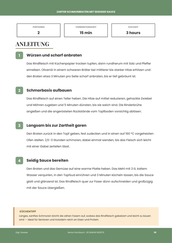 Beispiel-Anleitungsseite &mdash; Senioren-Kochbuch
