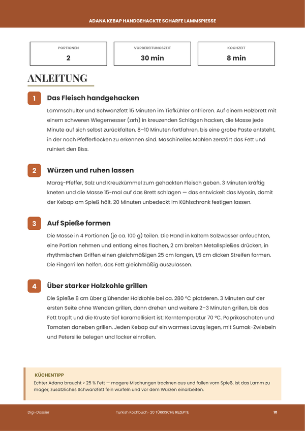 Beispiel-Anleitungsseite &mdash; Türkisches Kochbuch