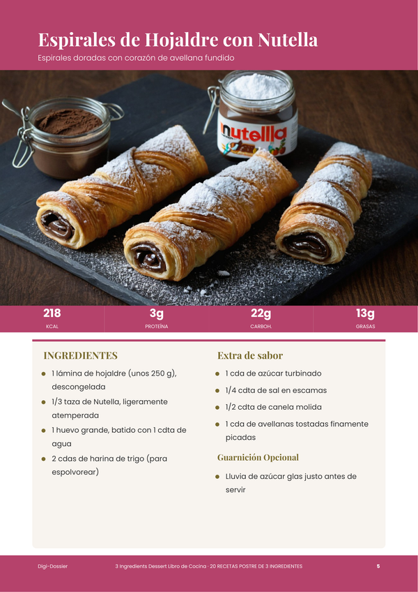 Página de receta de muestra &mdash; Postre de 3 Ingredientes