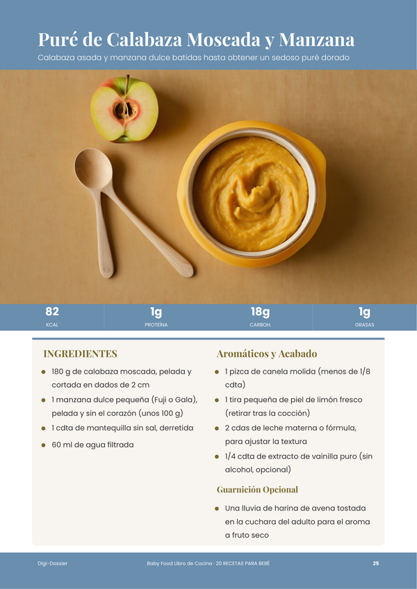 Página de receta de muestra &mdash; Recetario para Bebés