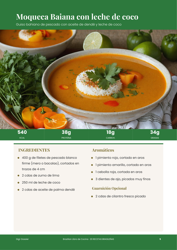 Página de receta de muestra &mdash; Libro de Cocina Brasileña