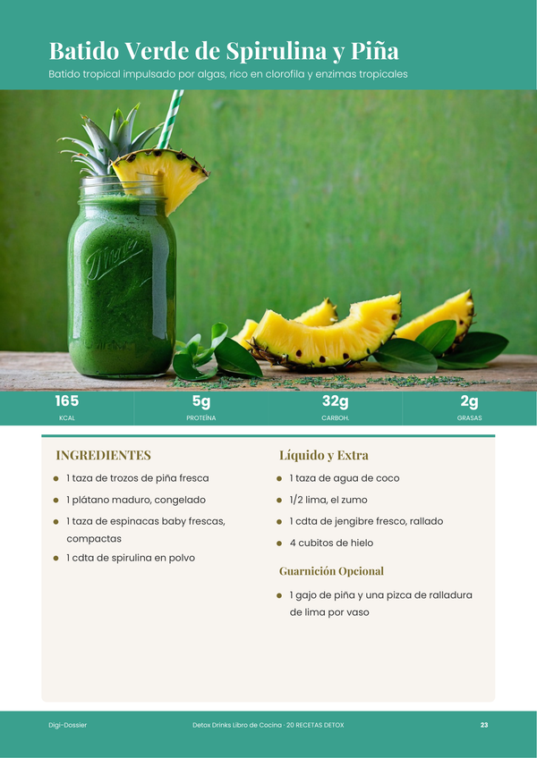Página de receta de muestra &mdash; Bebidas Detox