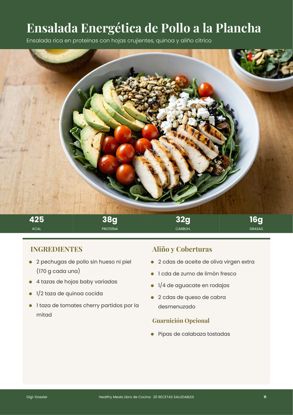 Página de receta de muestra &mdash; Comidas Saludables