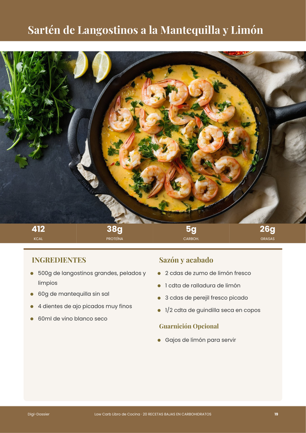 Página de receta de muestra &mdash; Low Carb